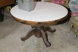 Antique Round Wooden Dining Table