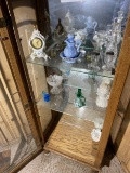 Contents of china cabinet glass, clock etc