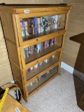 Vintage Barrister Bookcase w/Leaded Glass