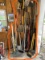 Corner lot of assorted hand tools