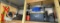 Large shelf lot of assorted items Inc. Tarps, rope