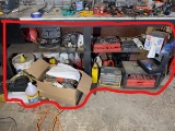 Assorted tools and more under work bench