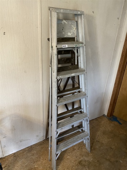 Pair of ladders - aluminum and wood