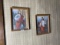 Pair of paint by number Jesus framed paintings