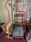 Antique rocking chair, lamp, small table