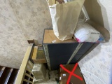 Cardboard file cabinet, ephemera and contents