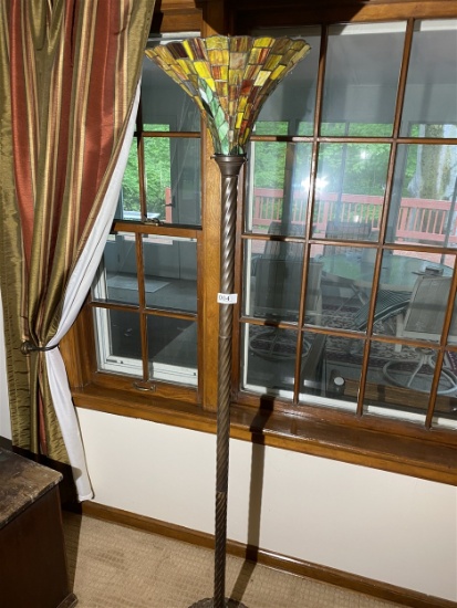 Antique style stained glass floor lamp