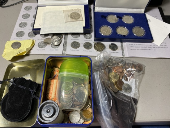 Large lot silver and other coins