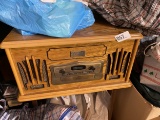 Vintage old style record and tape player