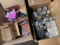 Box of canning jars w/nails etc PLUS