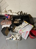 Black sink, speakers etc lot