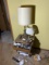 2 Lamps, stand and contents lot