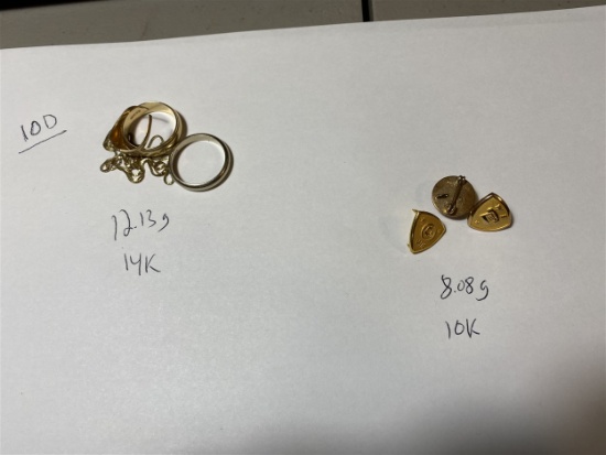 12.13 grams 14k gold and 8.08 grams 10k gold lot