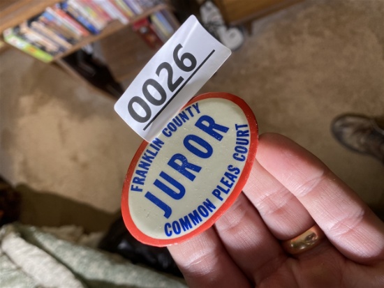 Old Franklin County Juror Badge