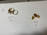 12.13 grams 14k gold and 8.08 grams 10k gold lot