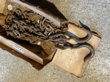 Antique tow chain with hooks