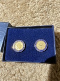 Rare pair Vintage Bill Clinton Cufflinks in case