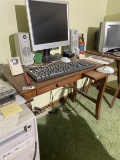 Unusual Antique Small Oak Desk