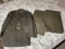 Vintage Military Uniform Coat, 2 pairs of pants