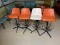 Four 1950s Mid Century Modern Bar Stools