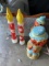 Blow Mold Christmas Candles PLUS Pumpkin Scarecrows