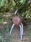 Large sized yard art metal deer