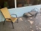 2 Metal outdoor chairs