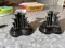 Pair of unusual wet bottom Fiesta Candle Holders