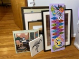 Group lot of art including retro paintings