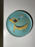 1950s Painted Metal Mid Century Modern Plate PLUS