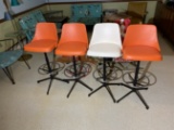 Four 1950s Mid Century Modern Bar Stools