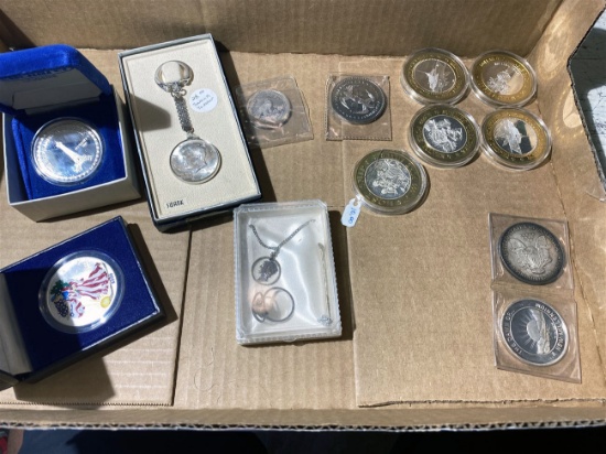 Large lot of silver coins, rounds and more