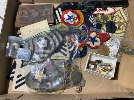 Lot of assorted Military, pins, patches and more