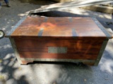 Antique cedar trunk