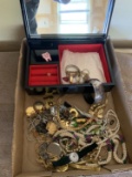 1 Sterling Bracelet, Costume Jewelry, & Jewelry box