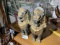 Pair of antique bronze metal Palace Foo Dogs or Lions Chinese