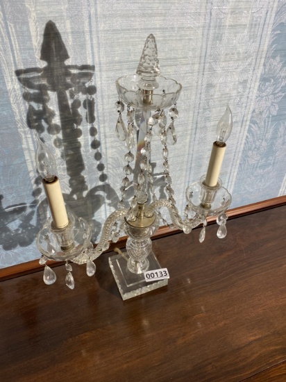Vintage Czech glass Chandelier lamp