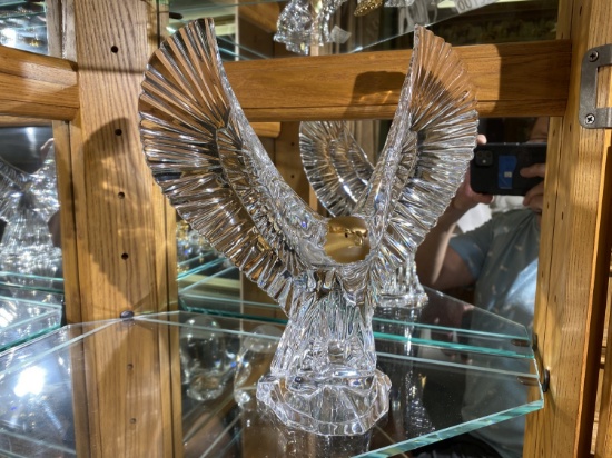 Large Franklin Mint Crystal Gilt Eagle figure