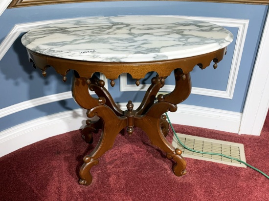 Antique Victorian Marble Topped Table
