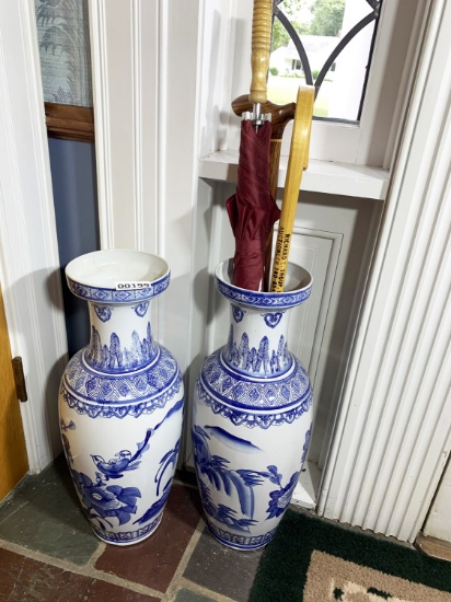 Pair of Chinese style tall vases