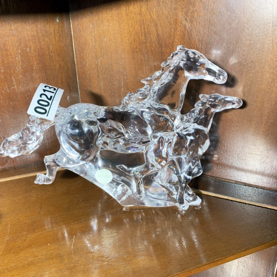Vintage Lenox Crystal Glass Horses