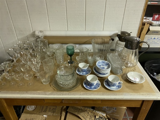 Group lot of assorted glass, crystal items