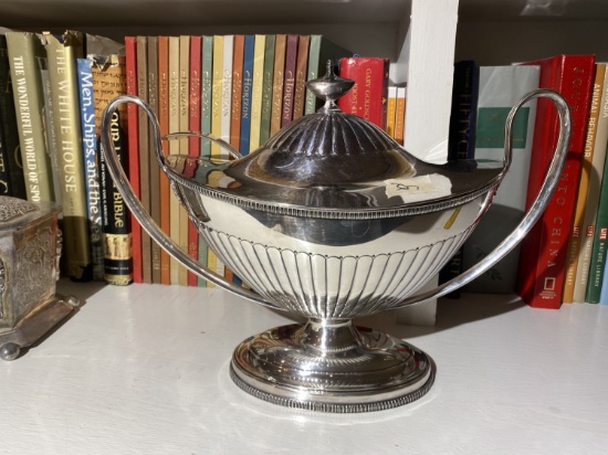 Antique Silverplate Classical Tureen
