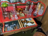Assorted lot of estate crystal, bar ware, decor and more