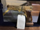 Golden Englis Brown High Power Pistol in case