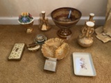 Mid Century Decor Grouping Including better glass, lighters