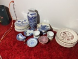 Group lot assorted China, blue and white, Confederate, Chinese