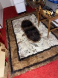 Unusual Antique Alpaca Rug