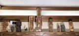 Group lot of carved wooden tribal pieces