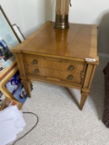 Vintage End Table with Drawers
